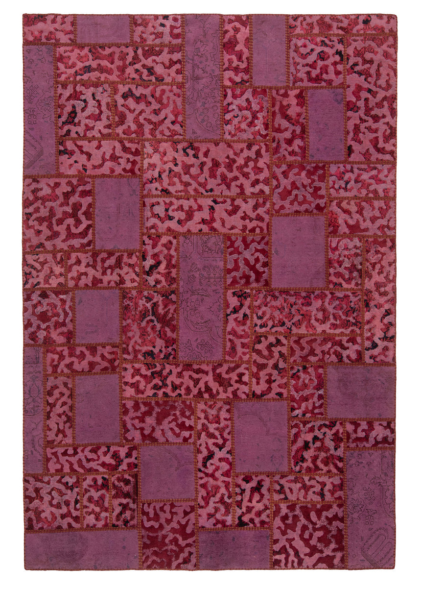 Alfombra de patchwork en relieve | 303 x 203 cm