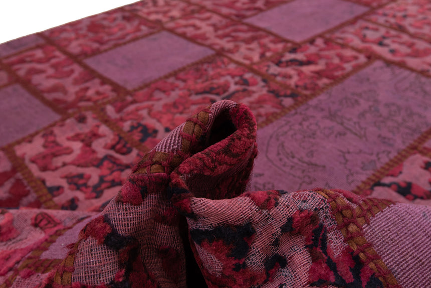 Alfombra de patchwork en relieve | 303 x 203 cm