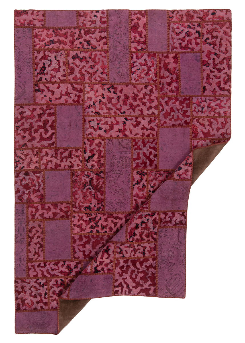 Alfombra de patchwork en relieve | 303 x 203 cm