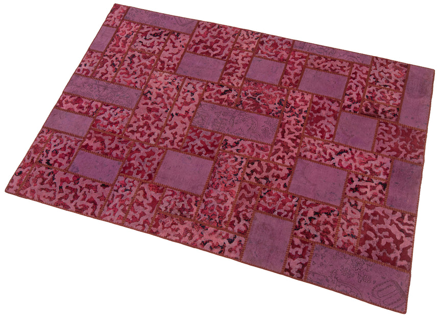 Alfombra de patchwork en relieve | 303 x 203 cm