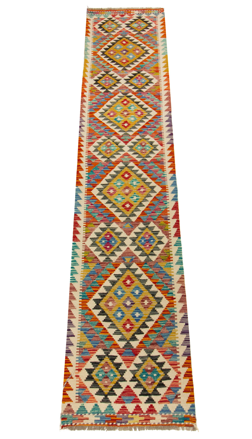 Afghan Kilim | 295 x 61 cm