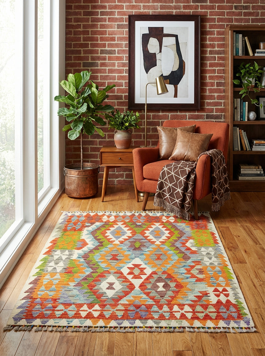 Kilim Afgano | 152 x 133 cm