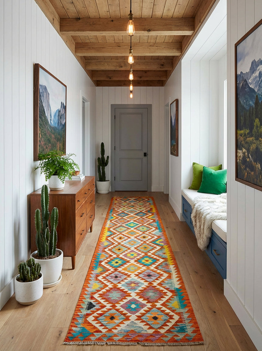 Kilim Afgano | 387 x 79 cm