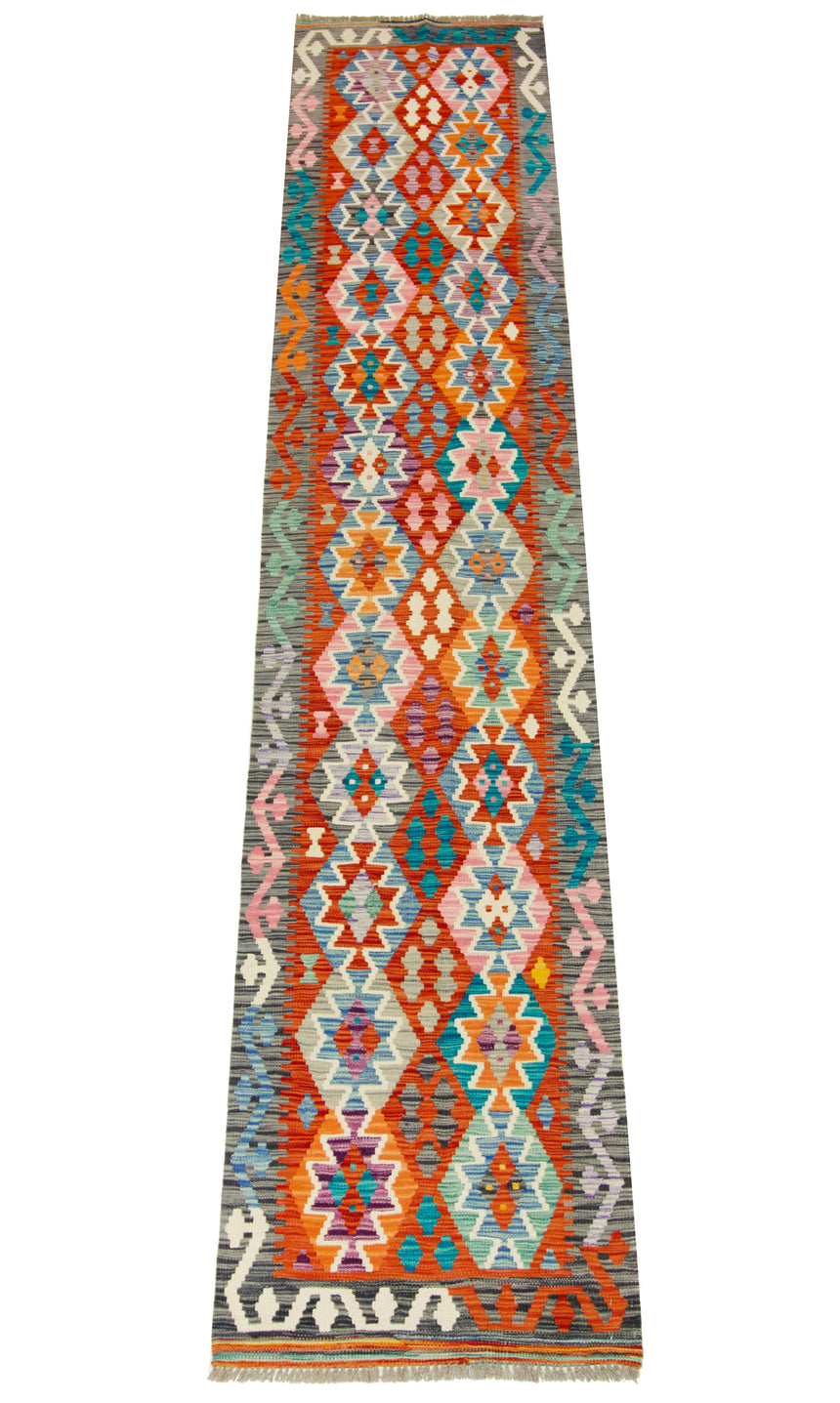 Kilim Afgano | 387 x 80 cm