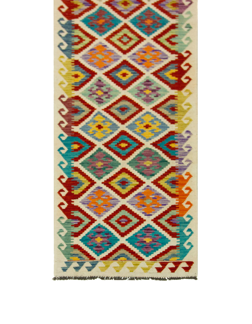 Kilim Afgano | 395 x 81 cm