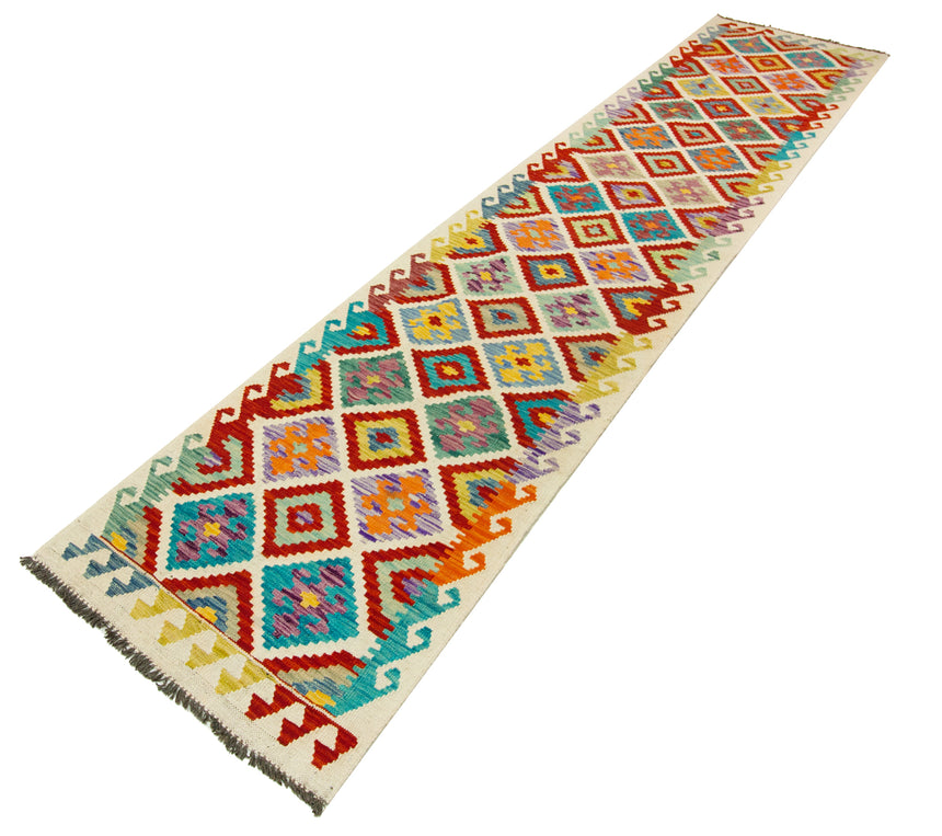 Kilim Afgano | 395 x 81 cm
