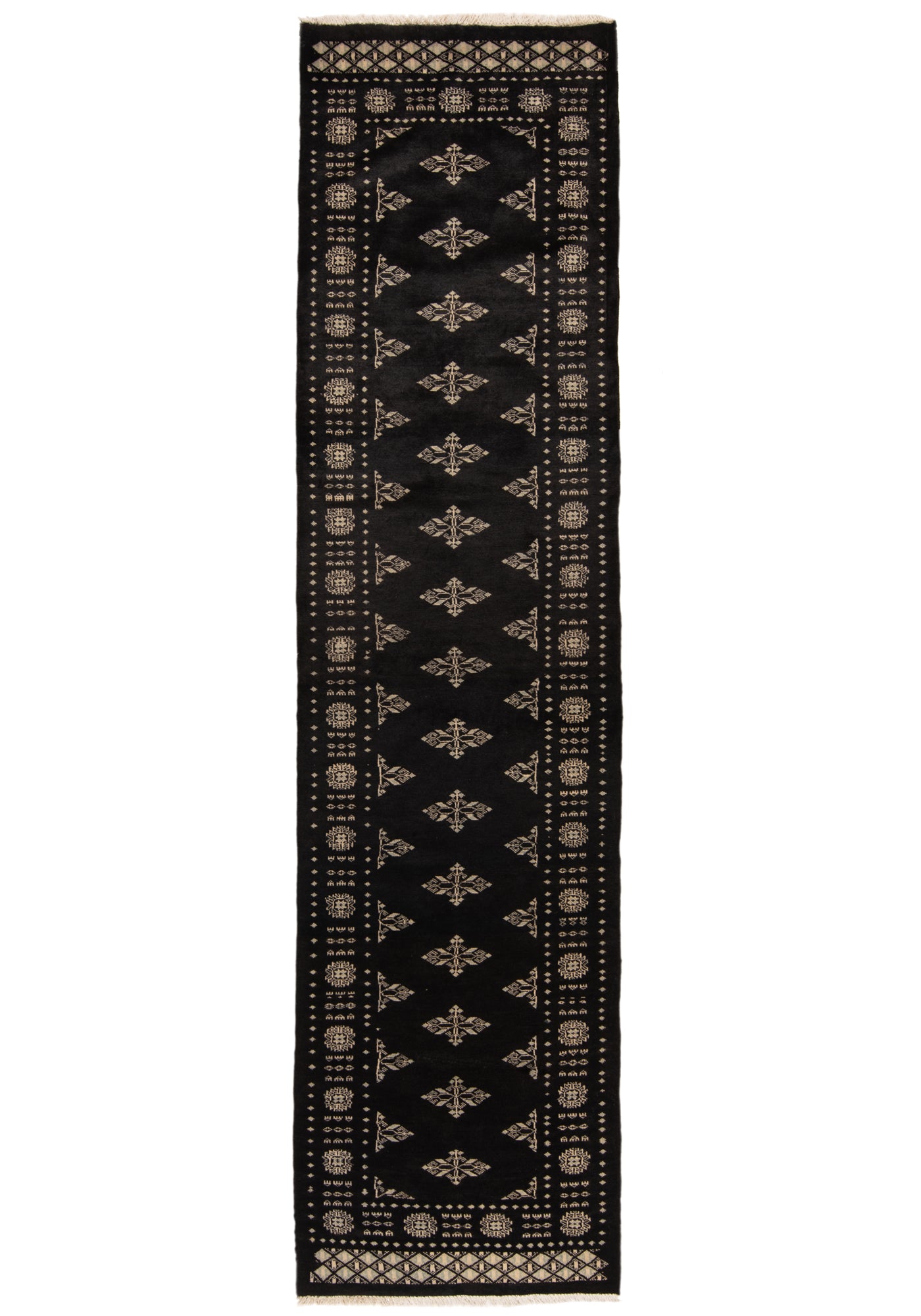 Alfombra pakistaní de Bokhara | 313 x 78 cm