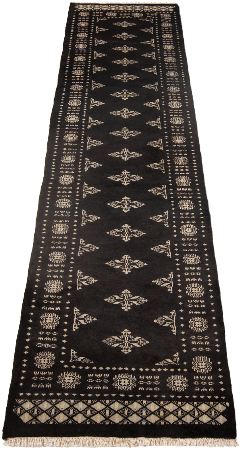 Alfombra pakistaní de Bokhara | 313 x 78 cm