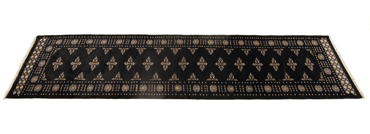 Alfombra pakistaní de Bokhara | 313 x 78 cm