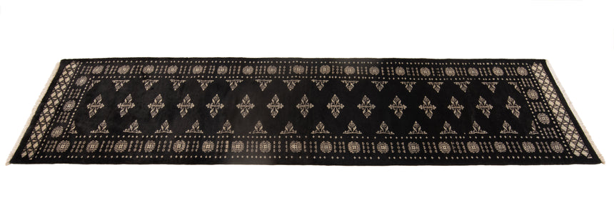 Alfombra pakistaní de Bokhara | 313 x 78 cm
