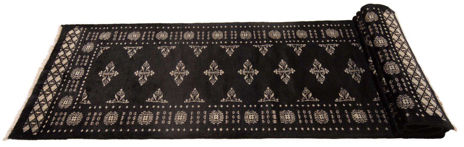 Alfombra pakistaní de Bokhara | 313 x 78 cm