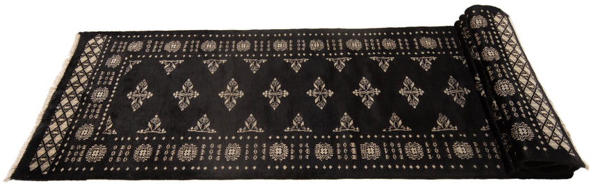 Alfombra pakistaní de Bokhara | 313 x 78 cm