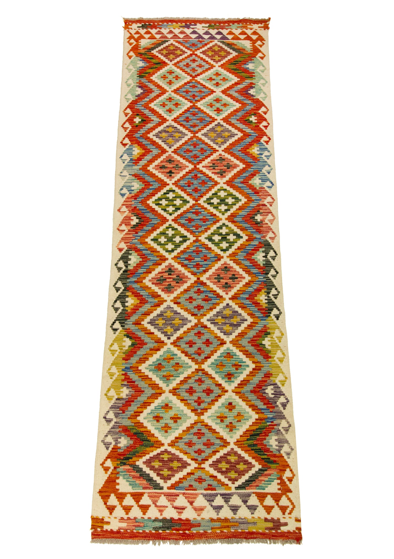 Afghan Kilim | 251 x 78 cm