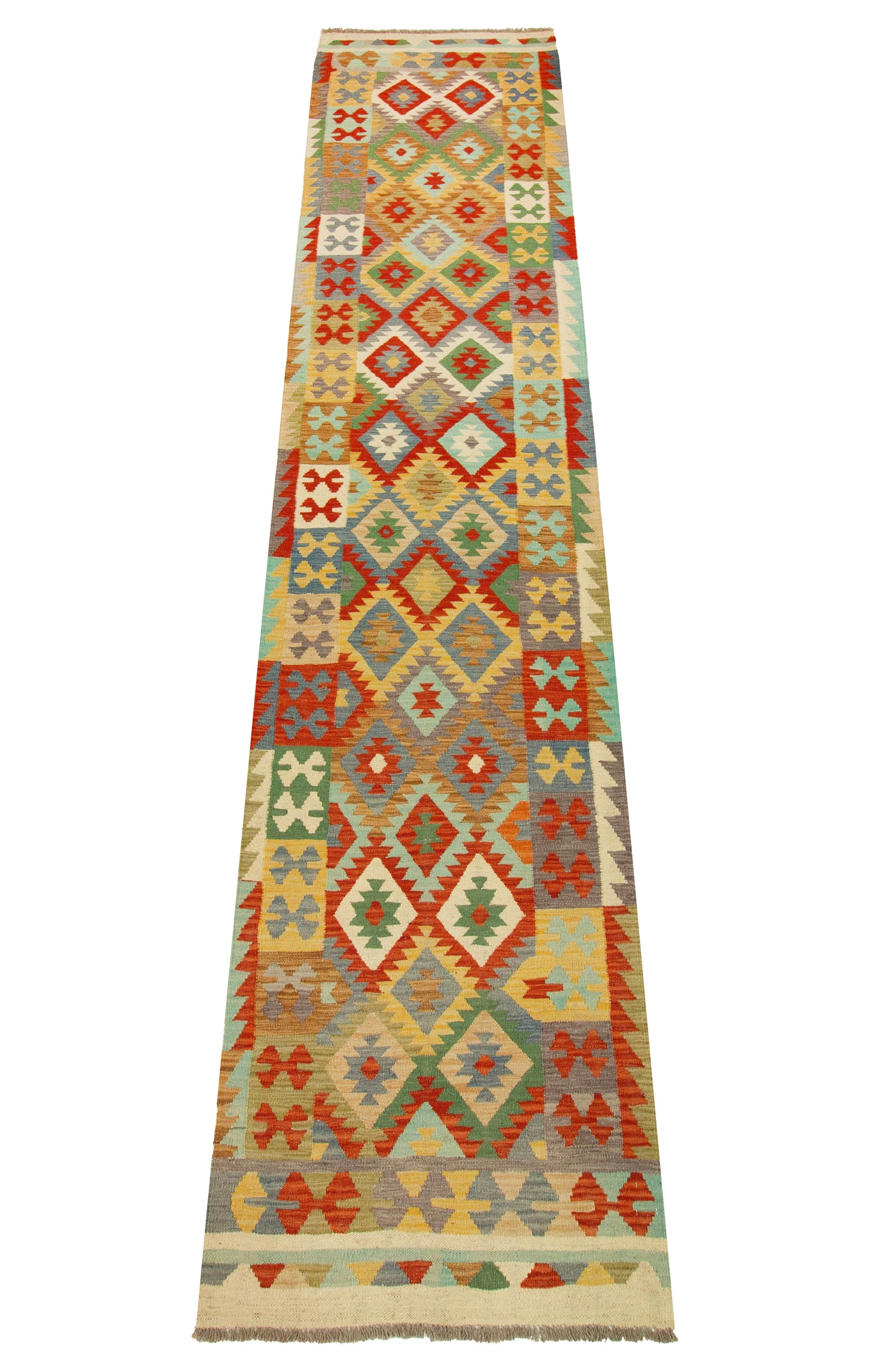 Afghan Kilim | 384 x 87 cm