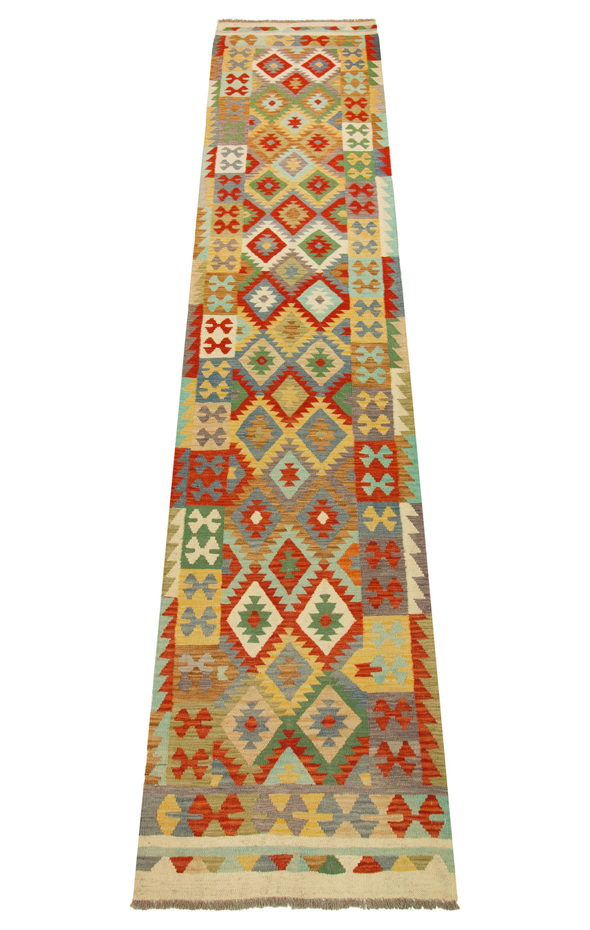 Afghan Kilim | 384 x 87 cm