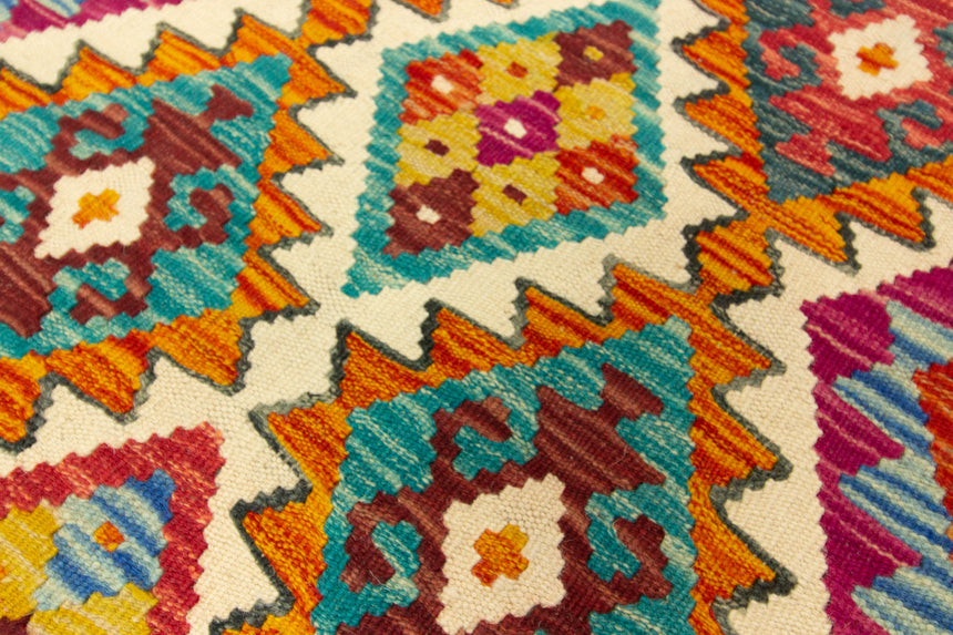 Kilim Afgano | 309 x 80 cm