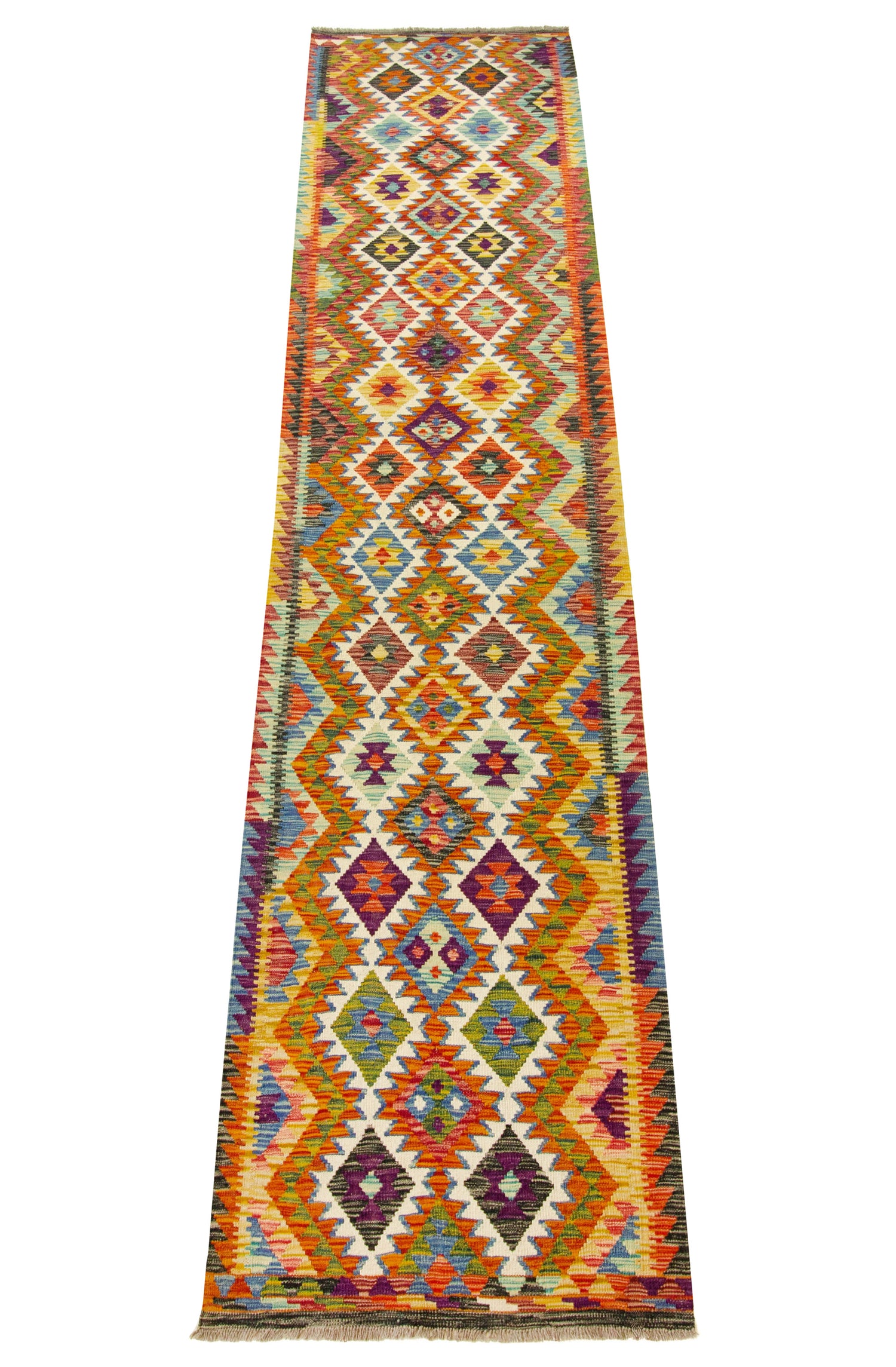Afghan Kilim | 392 x 92 cm