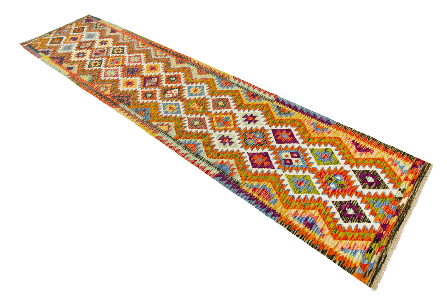 Afghan Kilim | 392 x 92 cm