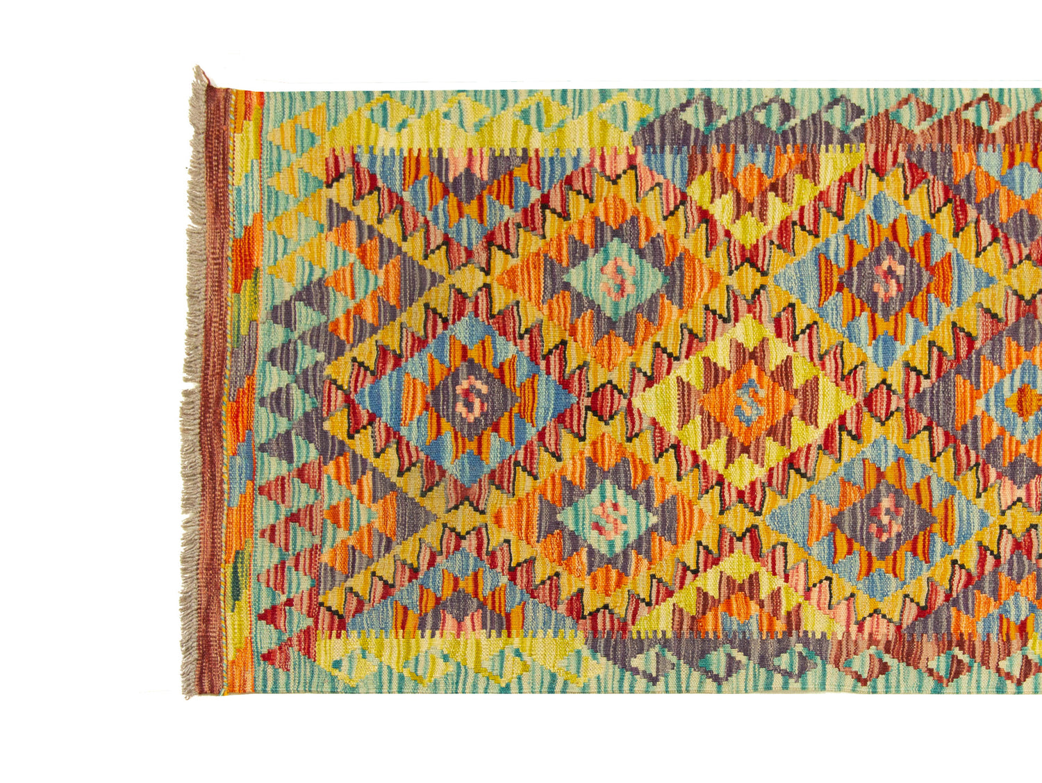 Afghan Kilim | 253 x 78 cm