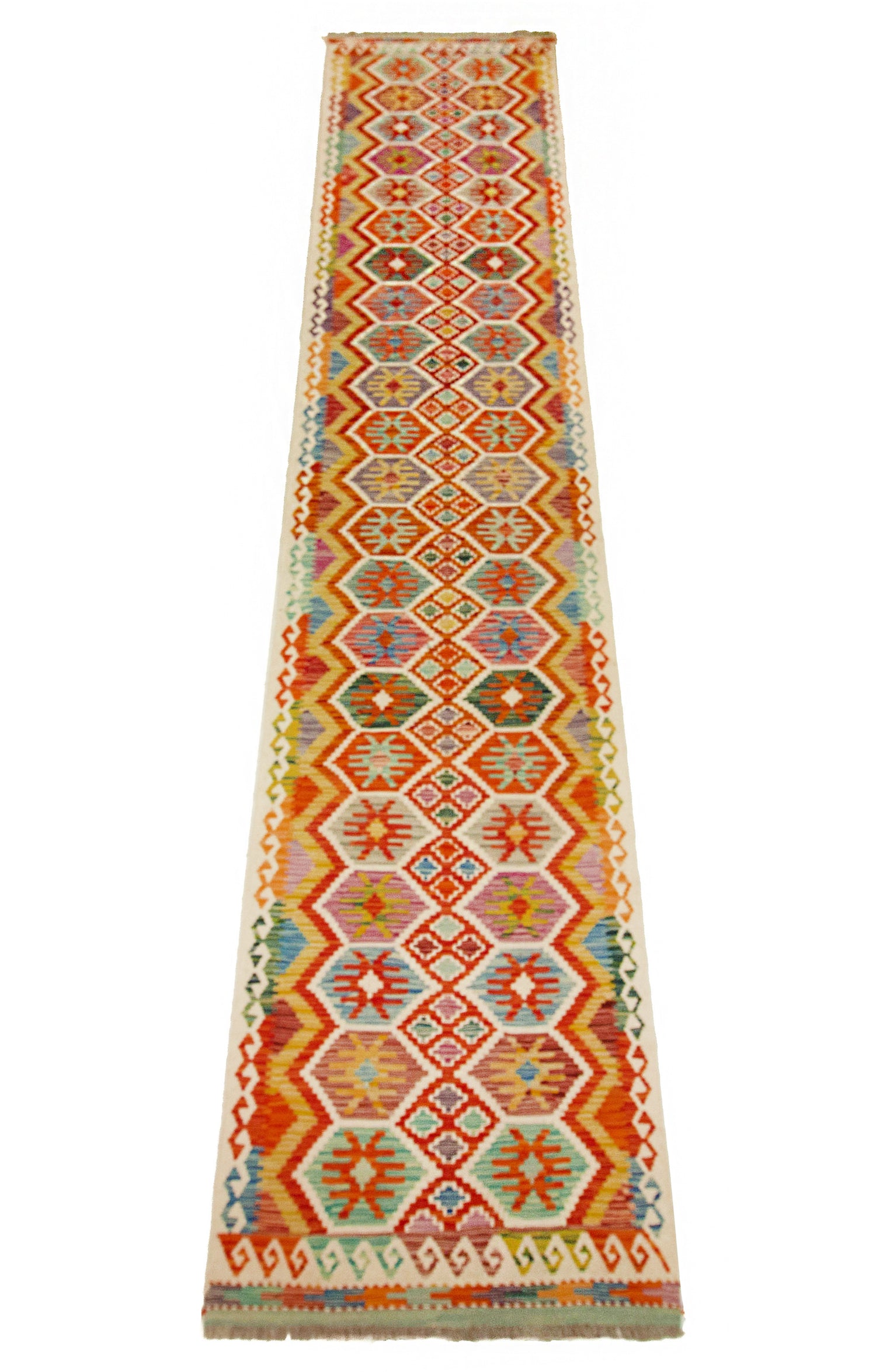 Kilim Afgano | 387 x 84 cm