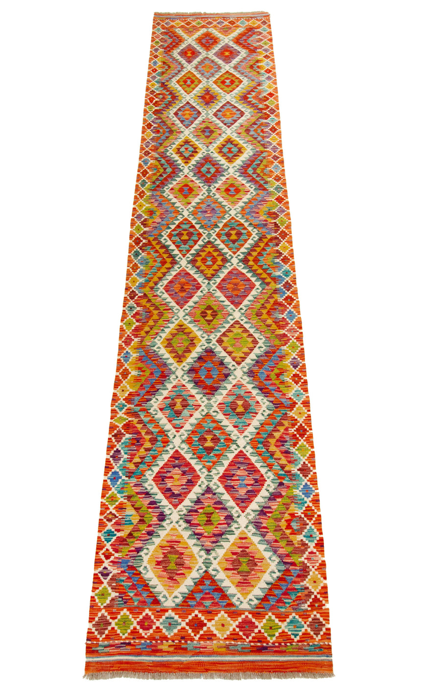 Kilim Afgano | 383 x 82 cm