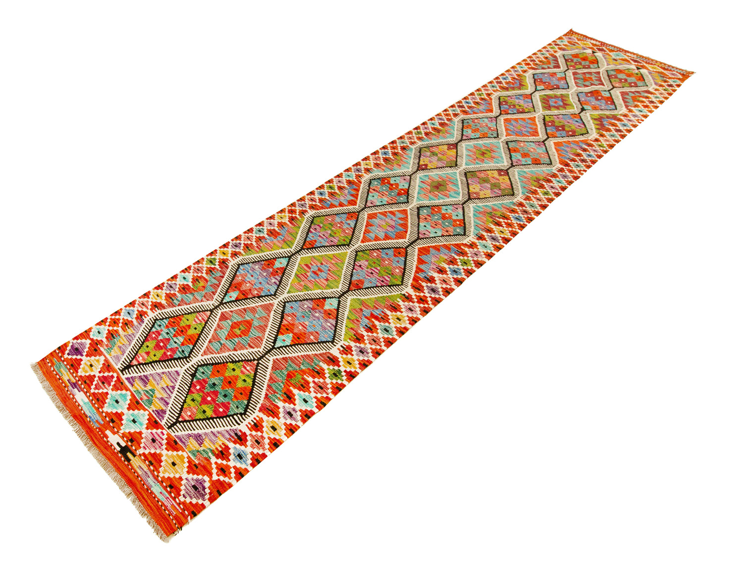 Kilim Afgano | 382 x 78 cm