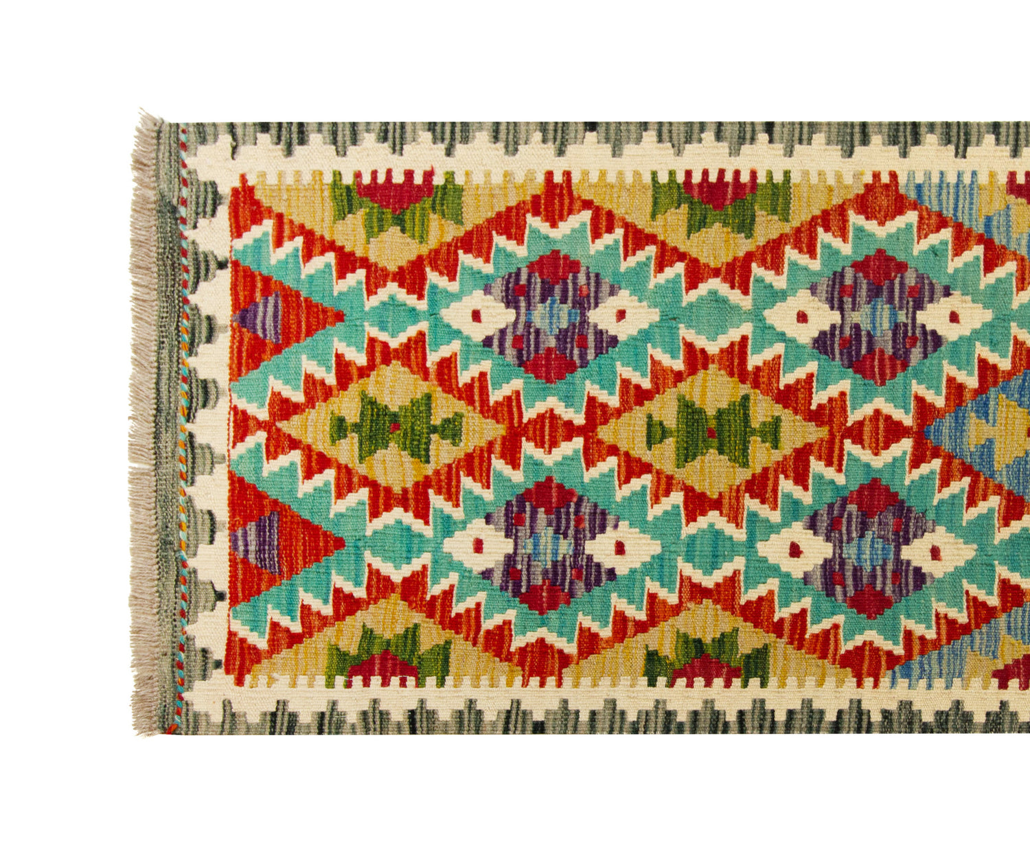 Kilim Afgano | 251 x 65 cm