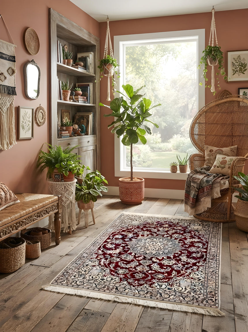 Carpetes persas Nain 9la | 124 x 88 cm