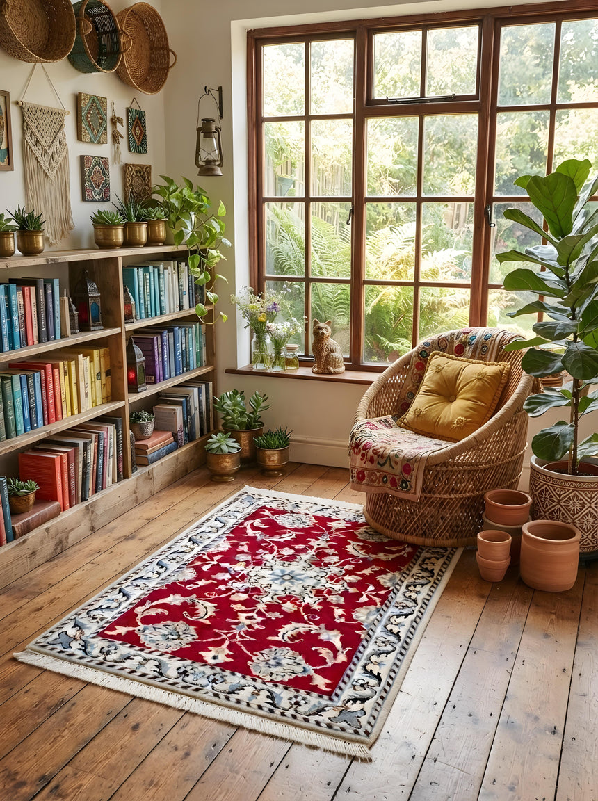 Alfombra Persa Nain 9La | 90 x 60 cm