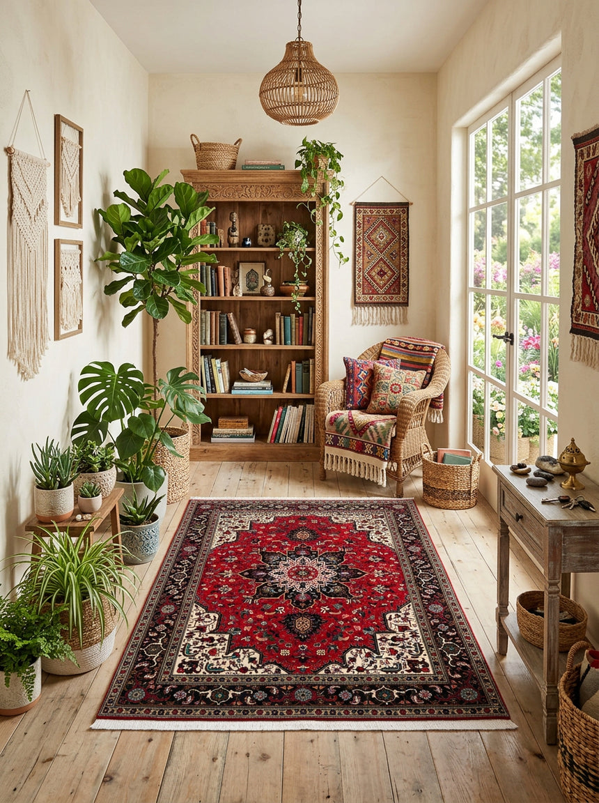 Alfombra persiana Tabriz 50Raj | 207 x 155 cm