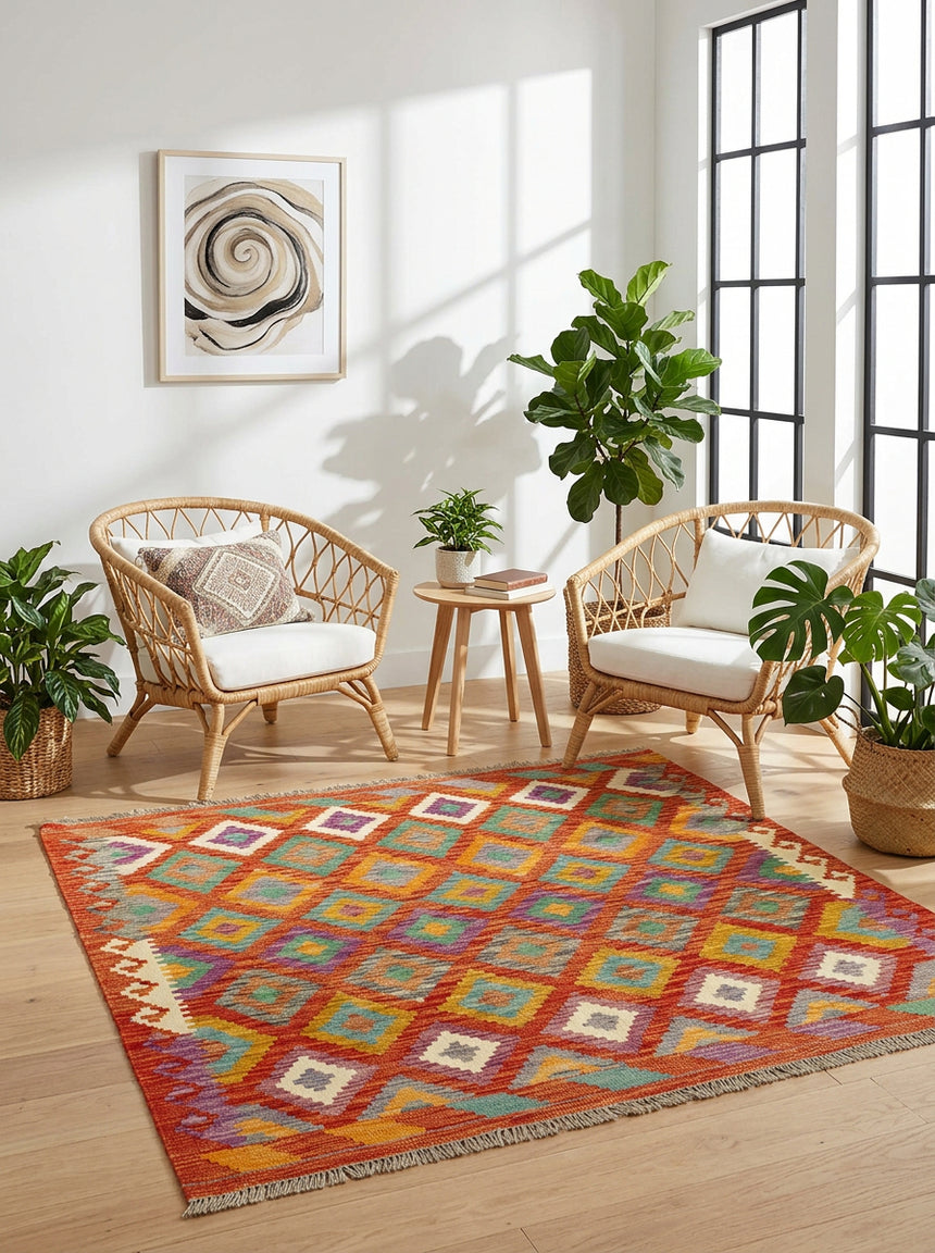 Kilim Afgano | 145 x 153 cm