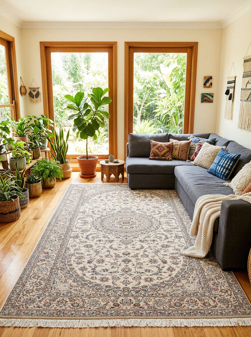 Carpetes persas Nain 9la | 406 x 203 cm