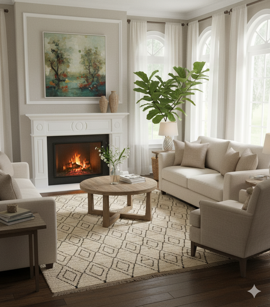 Modern Berber Rug | 284 x 256 cm