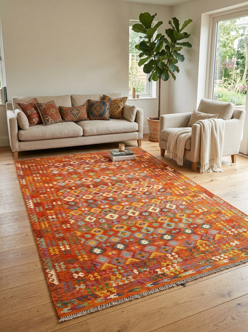 Afghan Kilim | 347 x 261 cm