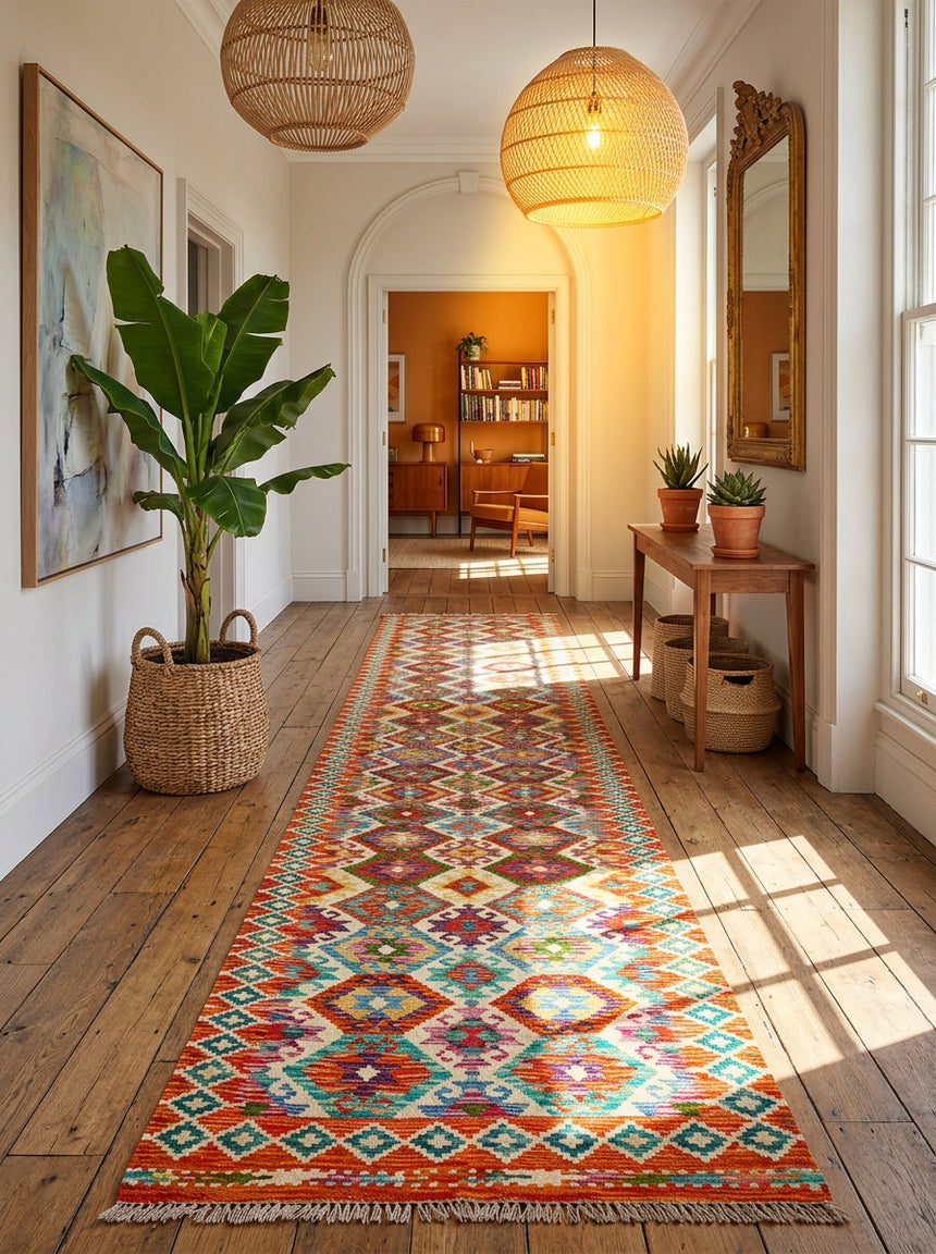 Kilim Afgano | 487 x 84 cm