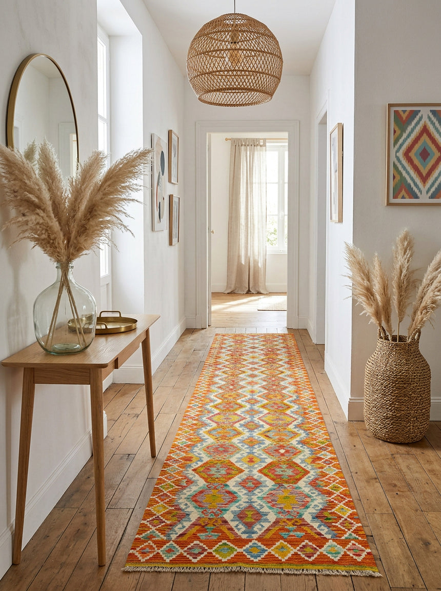 Kilim Afgano | 385 x 86 cm