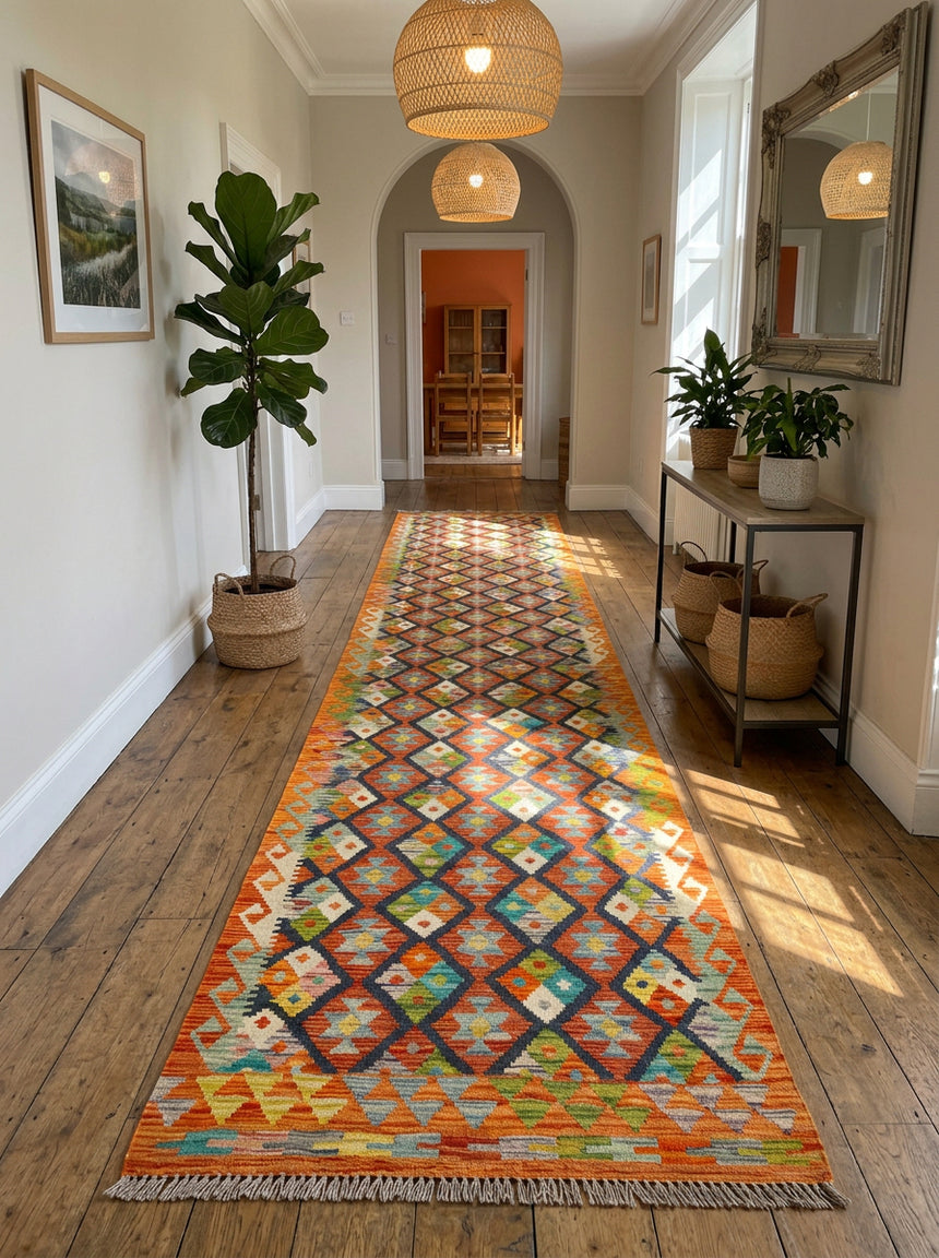 Kilim Afgano | 496 x 88 cm
