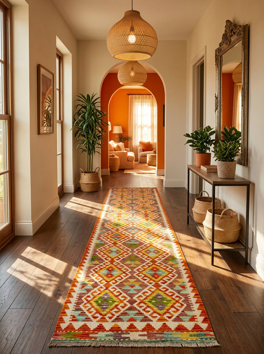 Kilim Afgano | 291 x 61 cm
