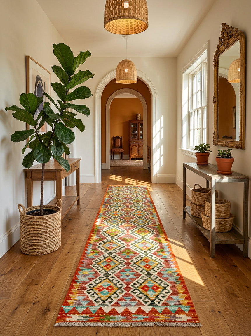 Kilim Afgano | 291 x 64 cm