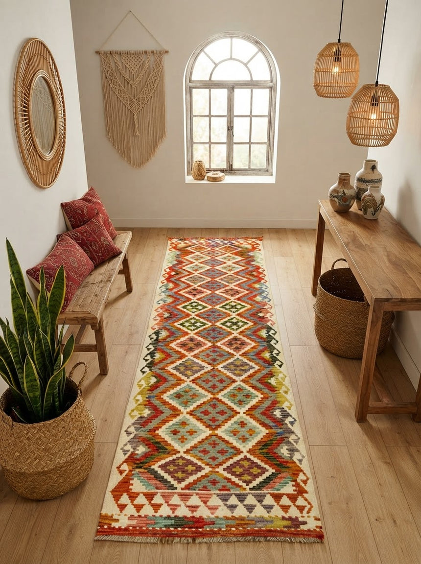 Kilim Afgano | 251 x 78 cm