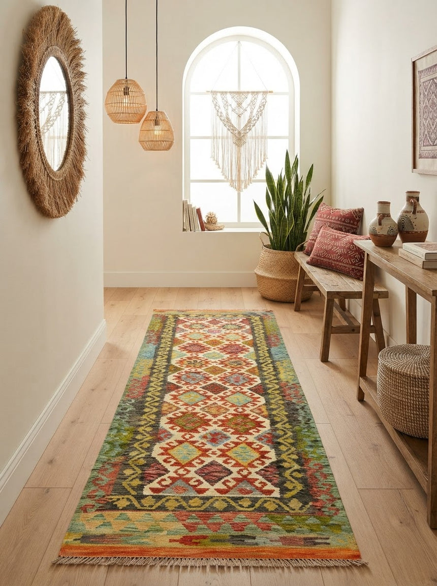 Kilim Afgano | 252 x 81 cm
