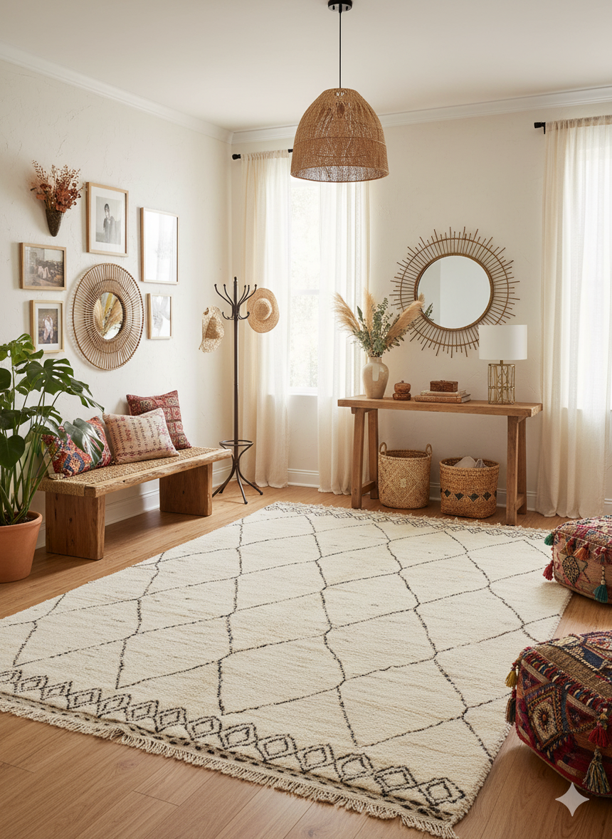 Tapete tribal berbere moderno | 183x130cm