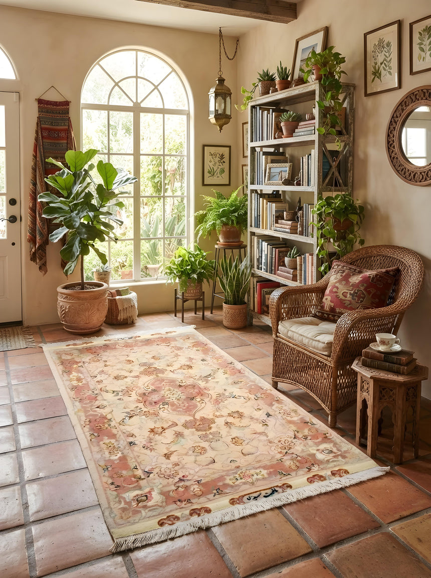 Alfombra Persa Tabriz 50Raj | 128 x 73 cm