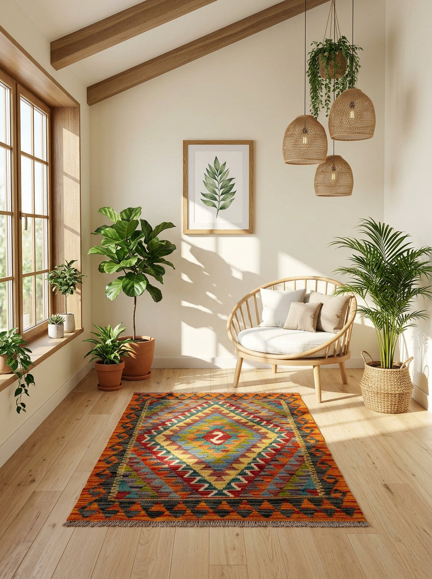 Afghan Kilim | 90 x 60cm (Approx)