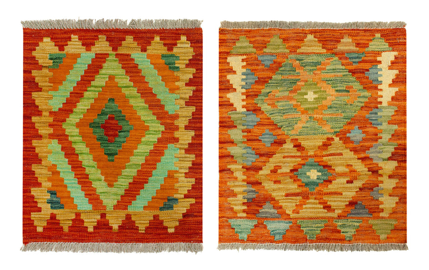 Alfombra Kilim 60 x 50 cm (aprox.) - 2 Unidades