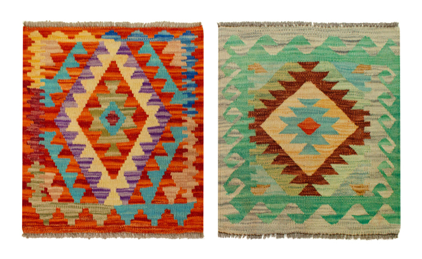 Alfombra Kilim 60 x 50 cm (aprox.) - 2 Unidades