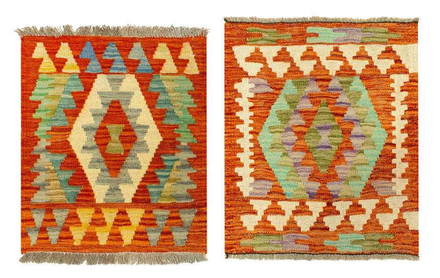 Alfombra Kilim 60 x 50 cm (aprox.) - 2 Unidades