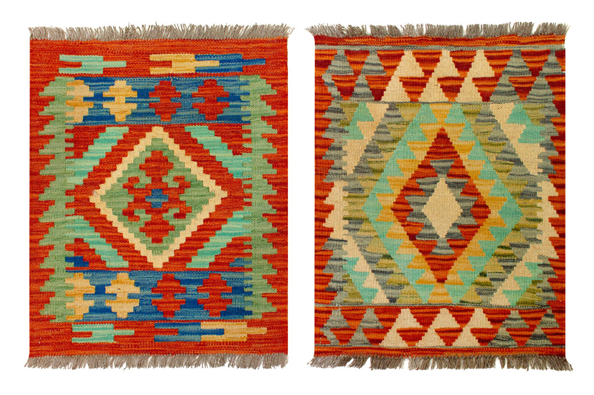 Alfombra Kilim 60 x 50 cm (aprox.) - 2 Unidades