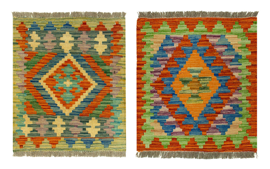Alfombra Kilim 60 x 50 cm (aprox.) - 2 Unidades