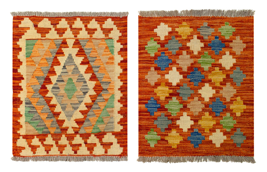 Alfombra Kilim 60 x 50 cm (aprox.) - 2 Unidades